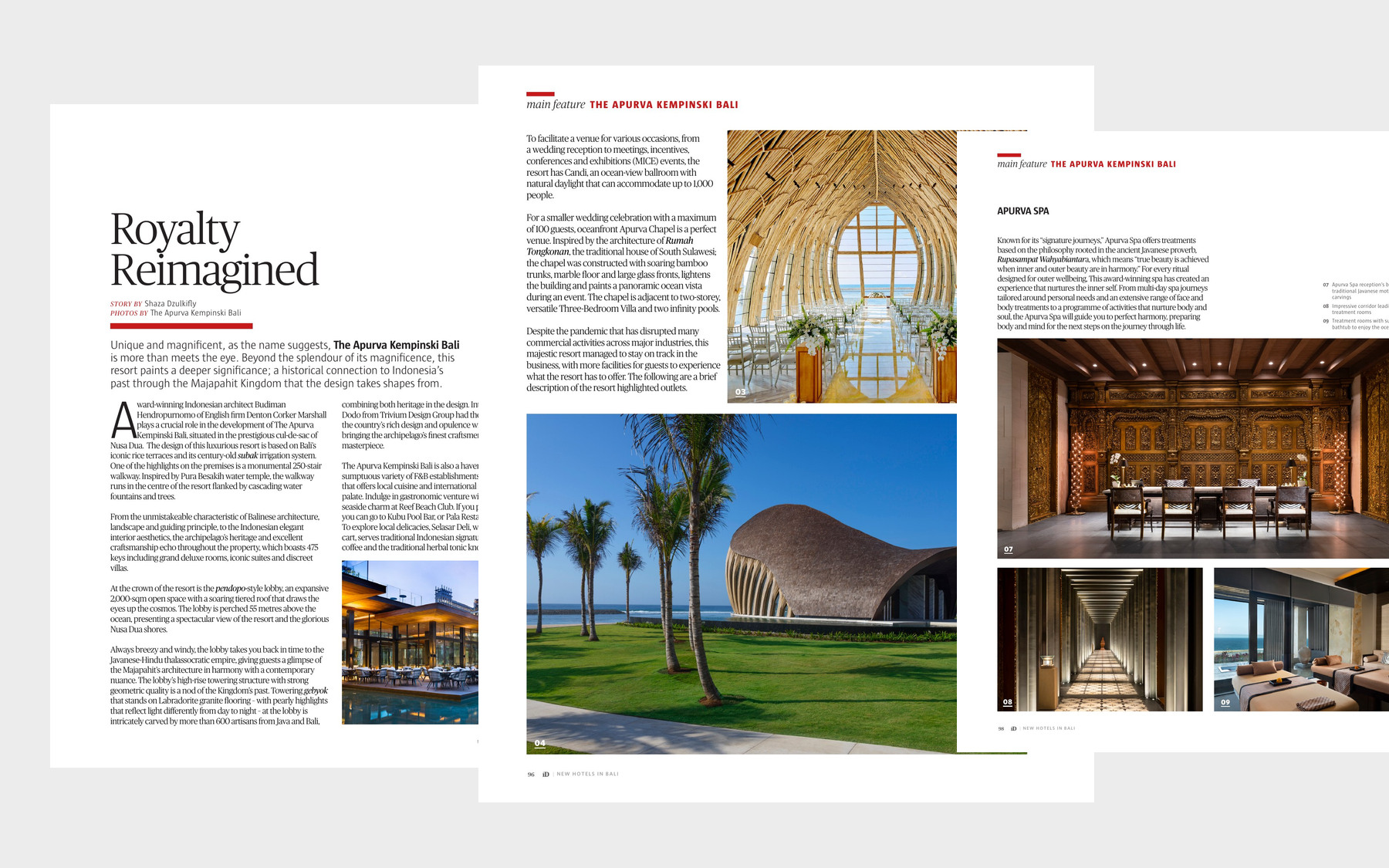 Selected pages from Royalty Reimagined, The Apurva Kempinski Bali